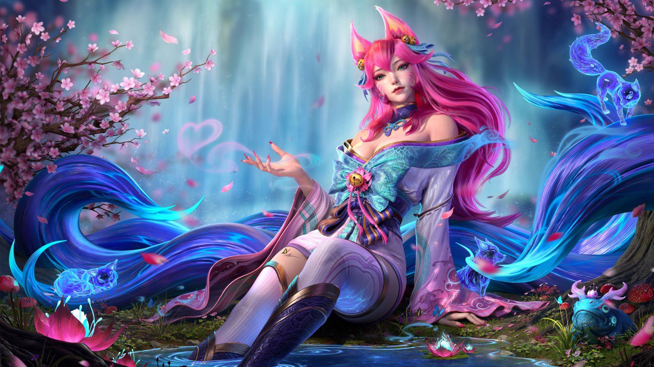 4. Ahri and girl with blue hair - Tumblr - wide 3